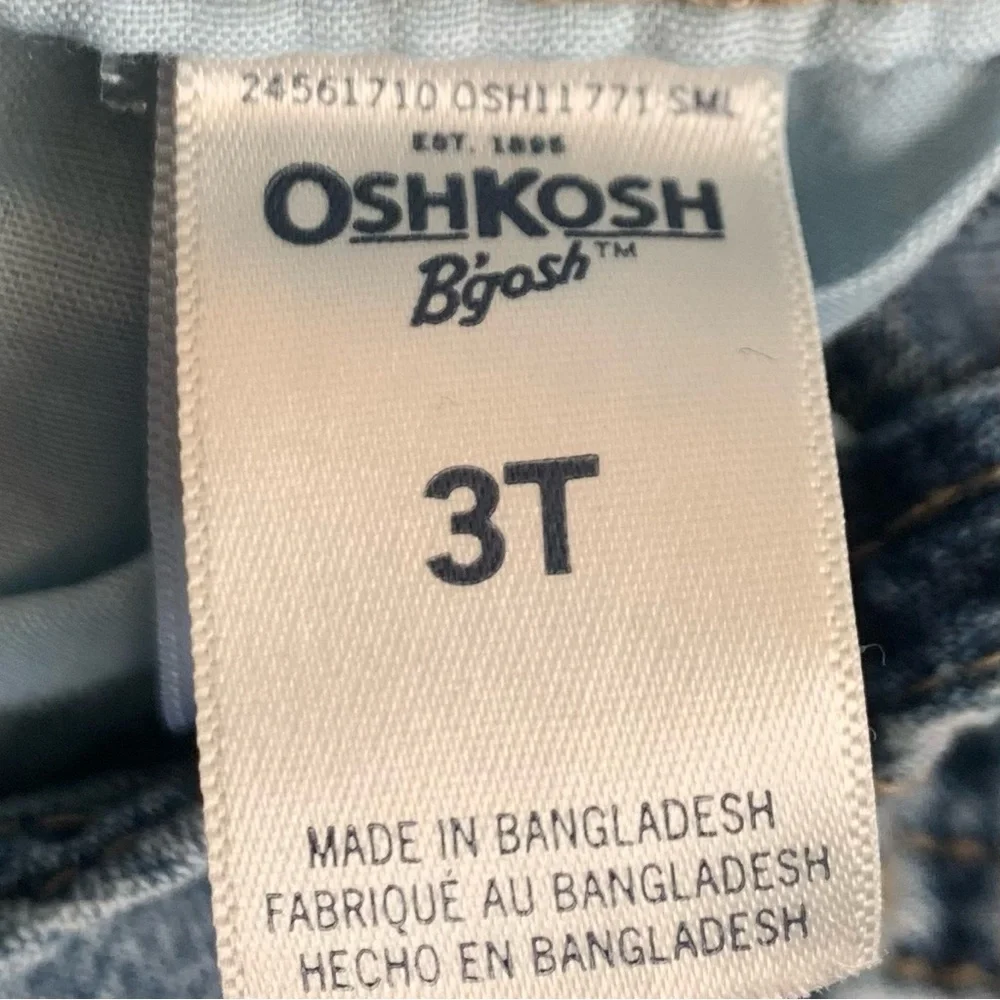 OSHKOSH B’gosh Boys Denim Cotton Overall Sz 3T